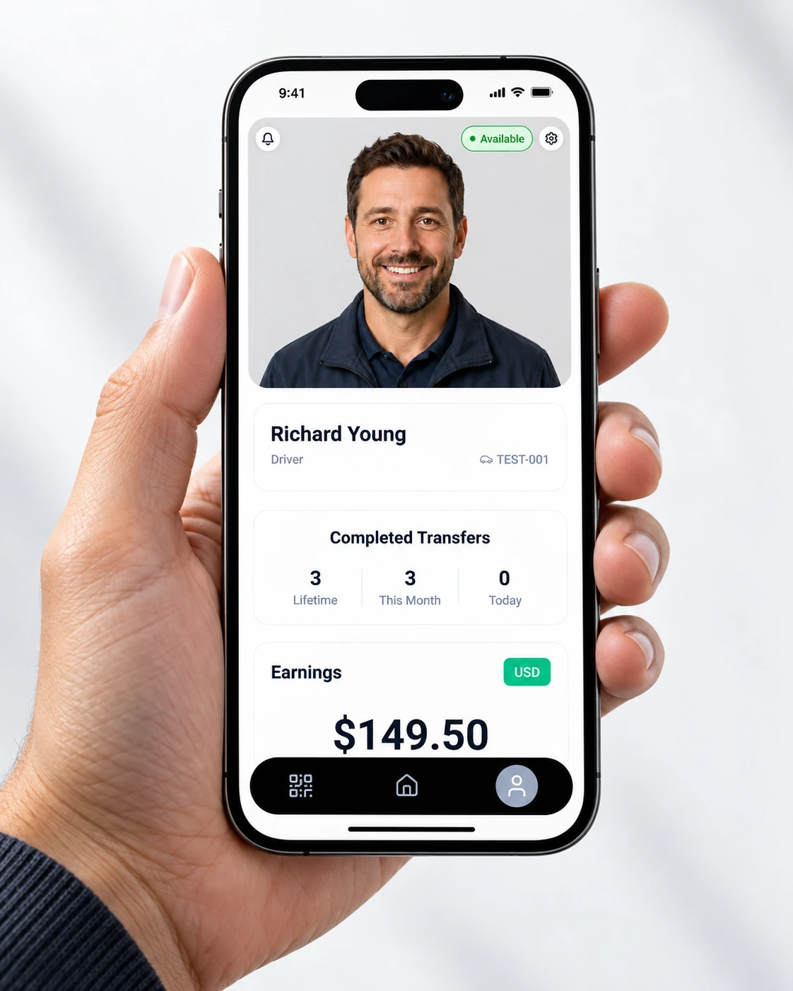 Daily wellness and habit-tracking mobile app screen